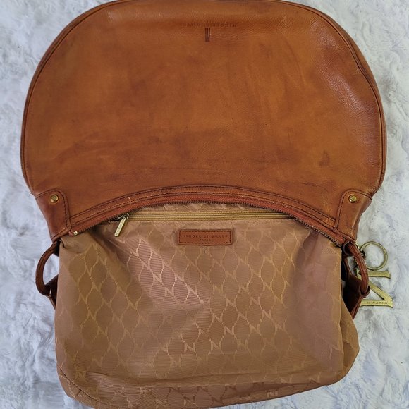 NICOLE ST. GILLES Paris Brown Leather Woven Braided Shoulder Bag - Picture 10 of 13